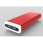 Wholesale 10000 mAh Flashlight LED Light Portable Charger External Battery Power Bank (Red)